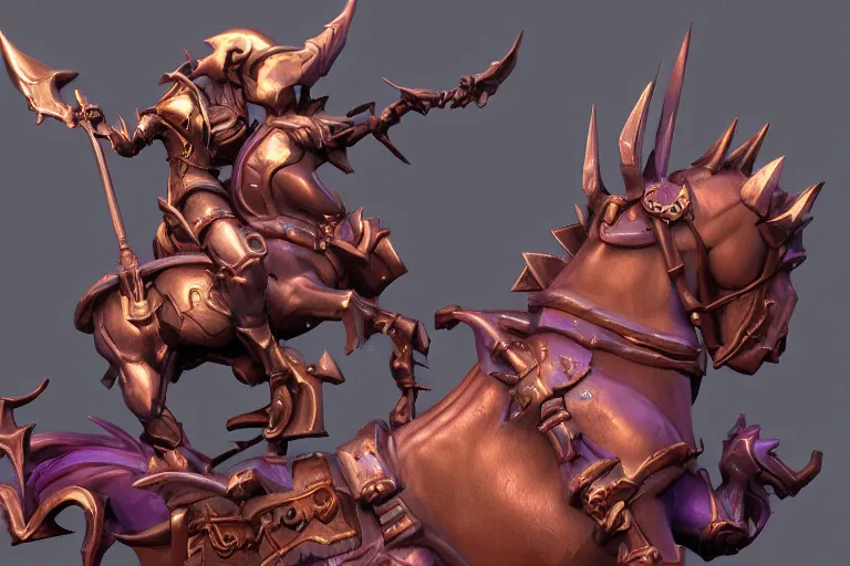 Image similar to 3d sculpt of an evil undead carousel horse, artstaton, League of Legends, overwatch, digital illustration, dark souls, lord of the rings