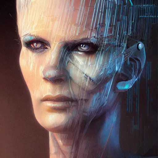 Image similar to neuromancer, painted by stanley artgerm lau