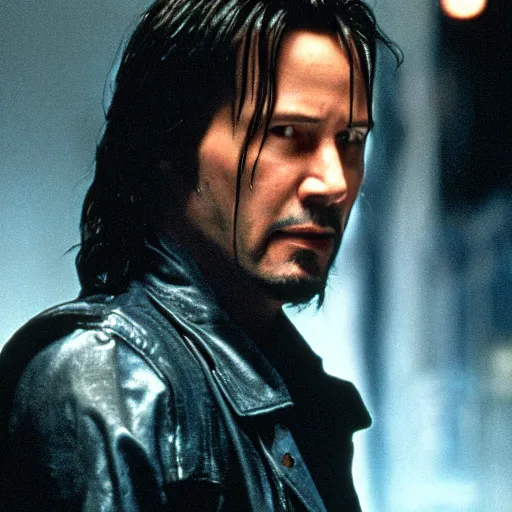 Image similar to Keanu Reeves in The Terminator movie