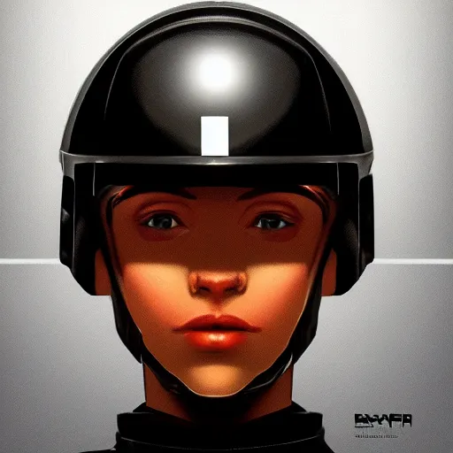 Prompt: Portrait of a futuristic soldier, LED helmet, mattepainting concept Blizzard pixar maya engine on stylized background splash comics global illumination lighting artstation lois van baarle, ilya kuvshinov, rossdraws