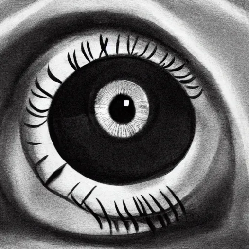 Image similar to an eye, in the style of cam de leon