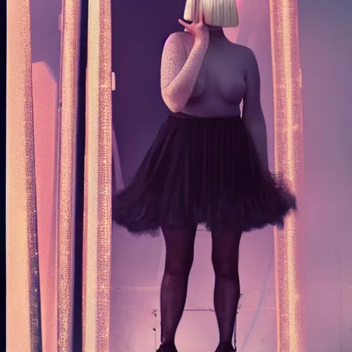 Image similar to Sia Furler photoshoot full body