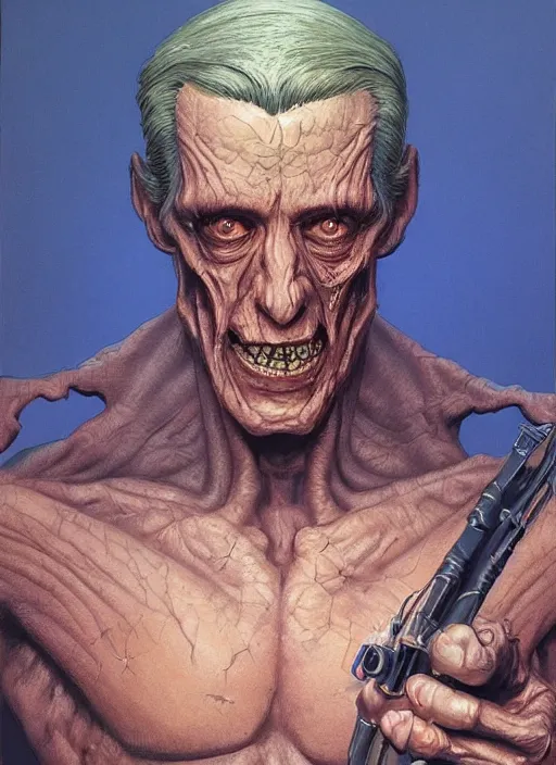 Prompt: portrait of Tarman from Return of The living dead (1985), highly detailed, centered, solid color background, digital painting, artstation, concept art, smooth, sharp focus, illustration, artgerm, donato giancola, Joseph Christian Leyendecker, Les Edwards, Ed Repka, WLOP, Artgerm