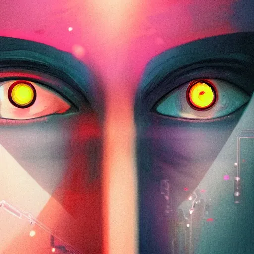 Image similar to three third eyed humanoids eye middle of forehead, wide wide, bodies, vivid colors, thin wires, beautiful lighting