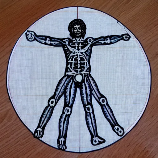 Image similar to the vitruvian man as a lego figure