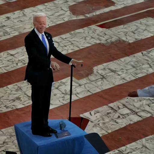 Image similar to joe biden, levitation photography