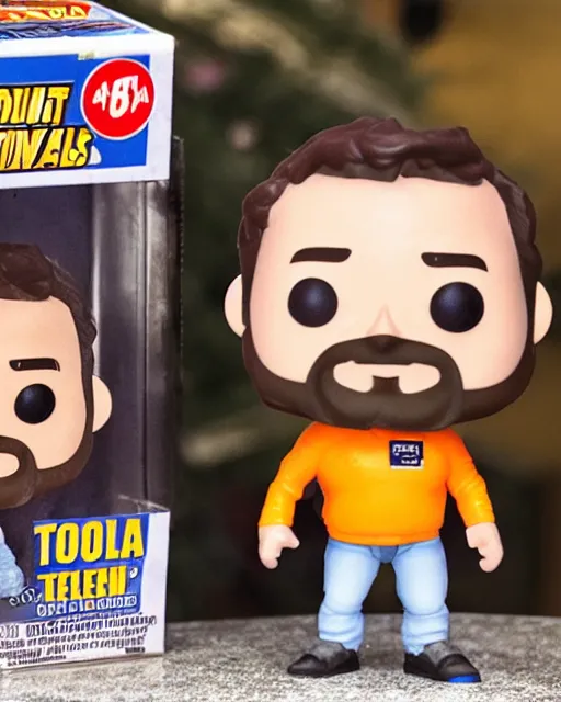 Prompt: A Tim Allen the Toolman Funko Pop. Photographic, photography