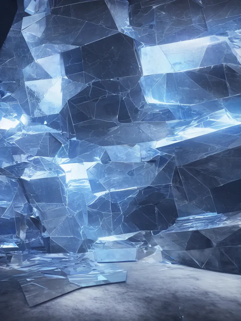 Image similar to sapphire crystal, beeple, octane render, unreal engine