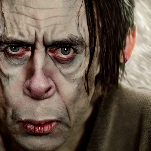 Image similar to nicholas cage as gollum portrait, cinematic, realistic photography