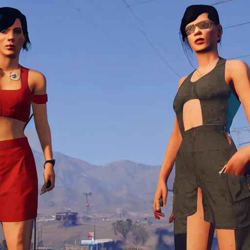 Image similar to Halsey in GTA V, 4k