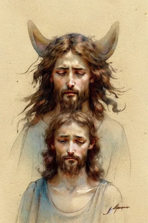 Image similar to (((((1950s jesus . muted colors.))))) by Jean-Baptiste Monge !!!!!!!!!!!!!!!!!!!!!!!!!!!