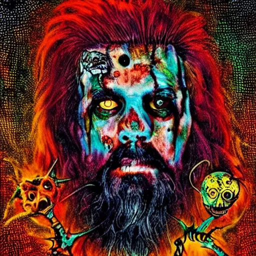 Image similar to rob zombie psychedelic nightmare