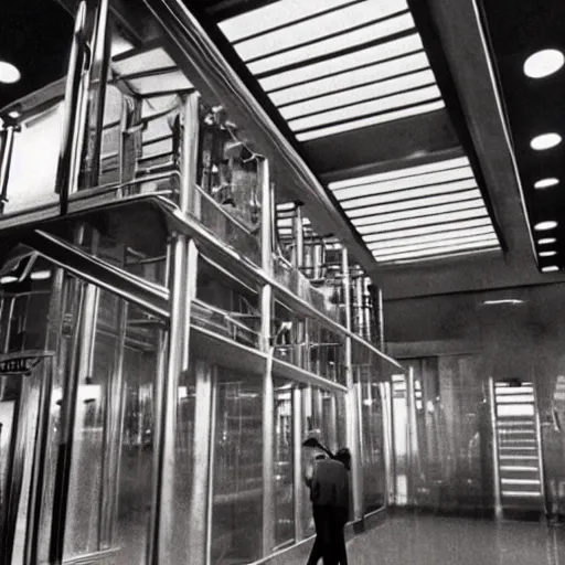 the Wonkavator glass elevator shooting out of factory Stable