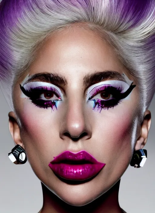 Image similar to lady gaga by nick knight, born this way, born this way album, red weapon 8 k s 3 5, cooke anamorphic / i lenses, highly detailed, cinematic lighting