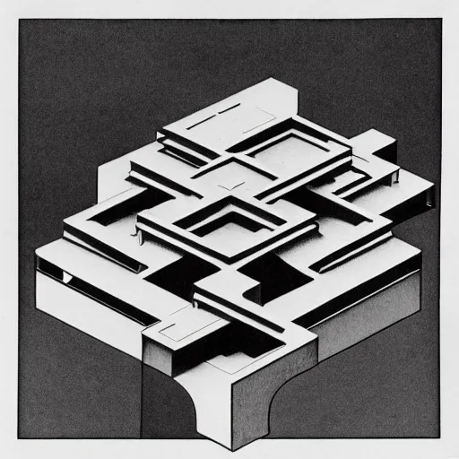 Image similar to impossible architecture by m c escher