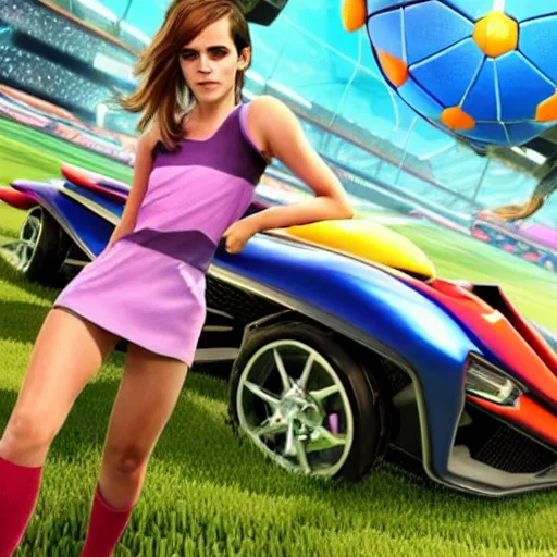 Image similar to emma watson in rocket league