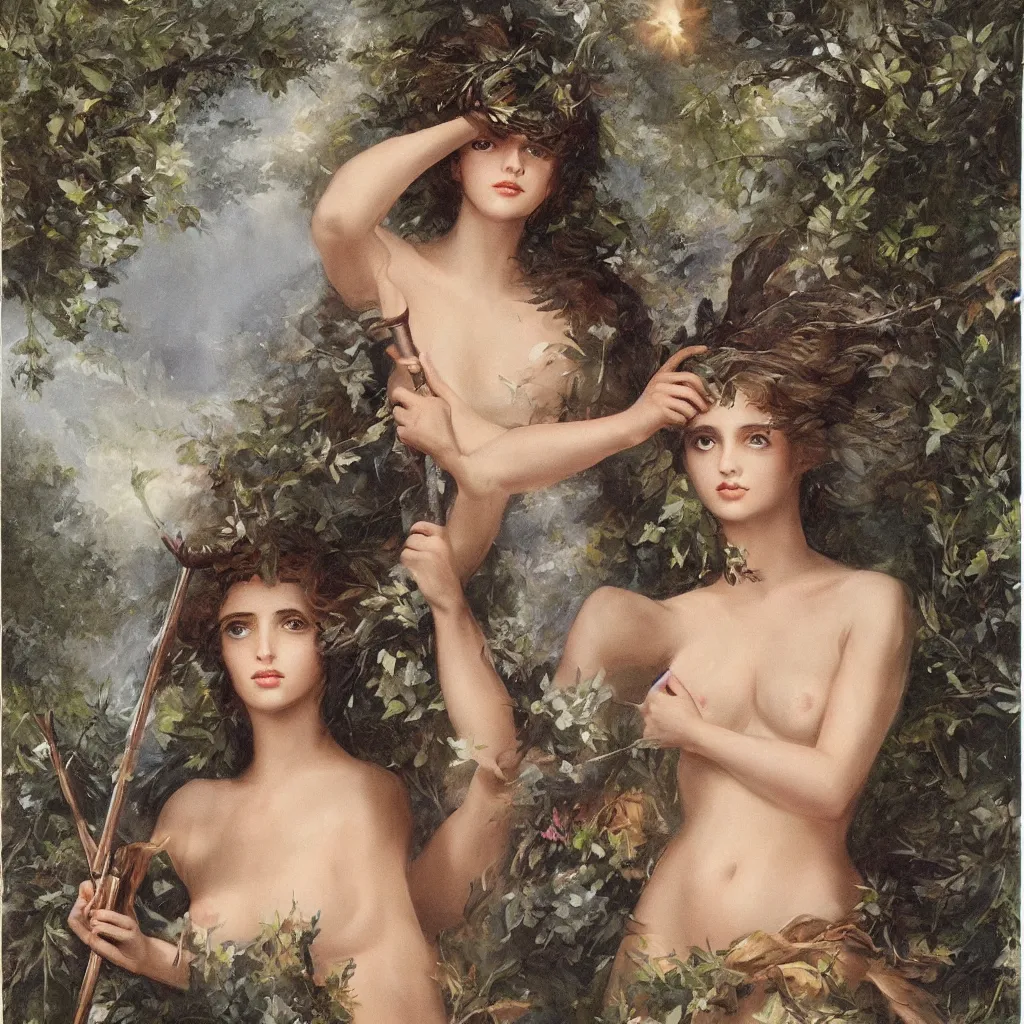 Image similar to goddess diana portrait hunter of the wilds