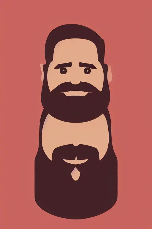 Image similar to face icon stylized minimalist portrait of a respectable dignified 3 0 ish pentecostal preacher with kind eyes and red beard and hair, serge birault, global illumination