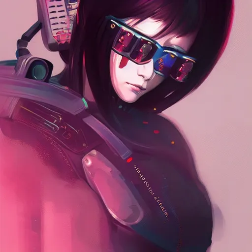 Image similar to Female cyberpunk samurai, cyberpunk art by Ilya Kuvshinov, cgsociety, shock art, ilya kuvshinov, digital painting, speedpainting