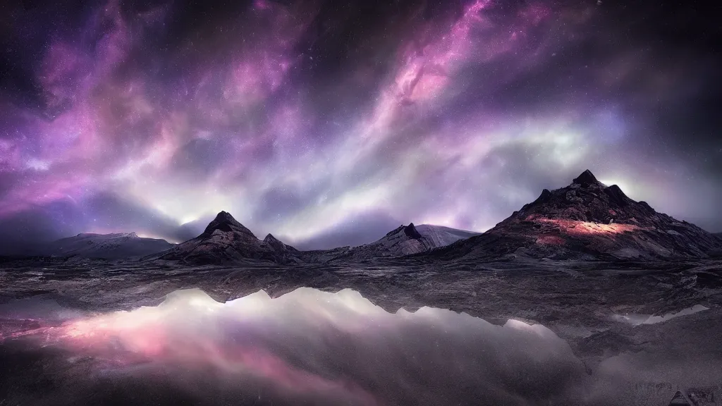 Prompt: amazing landscape photo of space by marc adamus, beautiful dramatic lighting