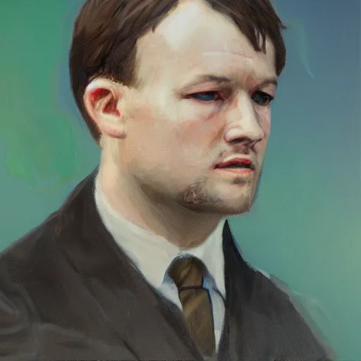 Image similar to portrait painting of Irish rebel Michael Collins, 4K detail