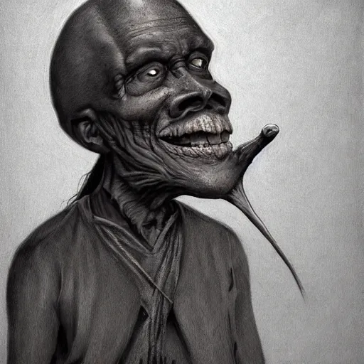 Image similar to papa legba, by john kenn mortensen, horror, dark, digital art, realistic painting, very detailed, character design, trending on artstation