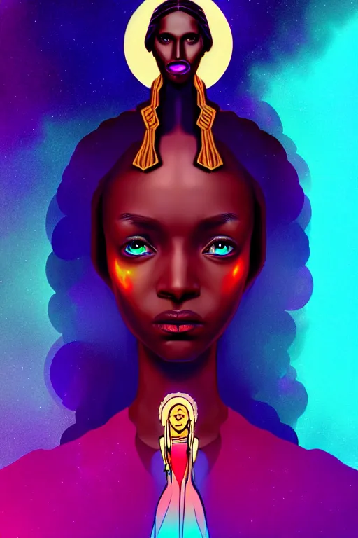 Image similar to 👁👩🏾🛸👗👾, phantom, dreary, dramatic, fluid, golden ratio, artstation, moebius + loish, hd,