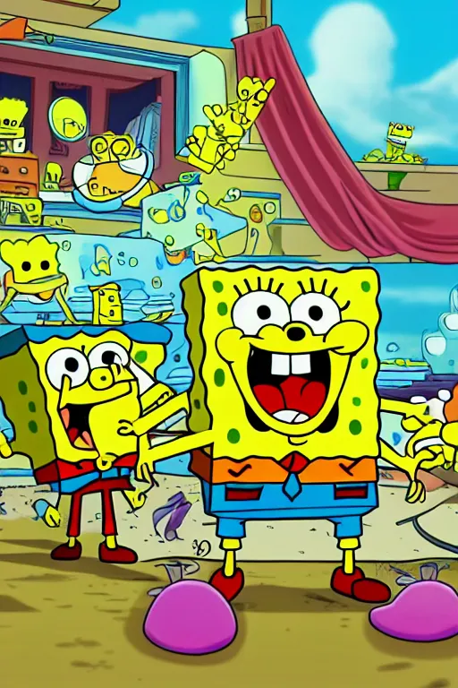 a screenshot of a spongebob squarepants game developed | Stable ...