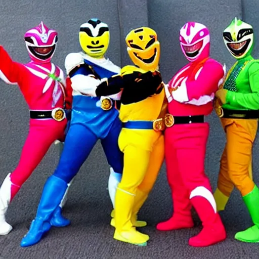 Image similar to sour patch kids as power rangers