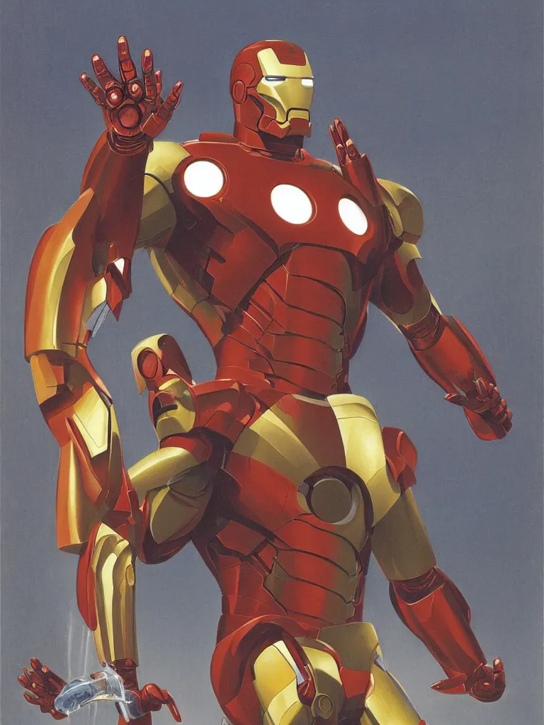 Prompt: iron man, concept art, illustration, art by ralph mcquarrie