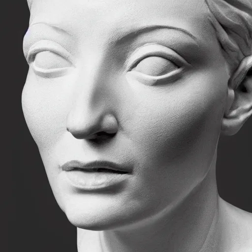 Image similar to sculpture of cate blanchett , by Augusts Rodin photorealism