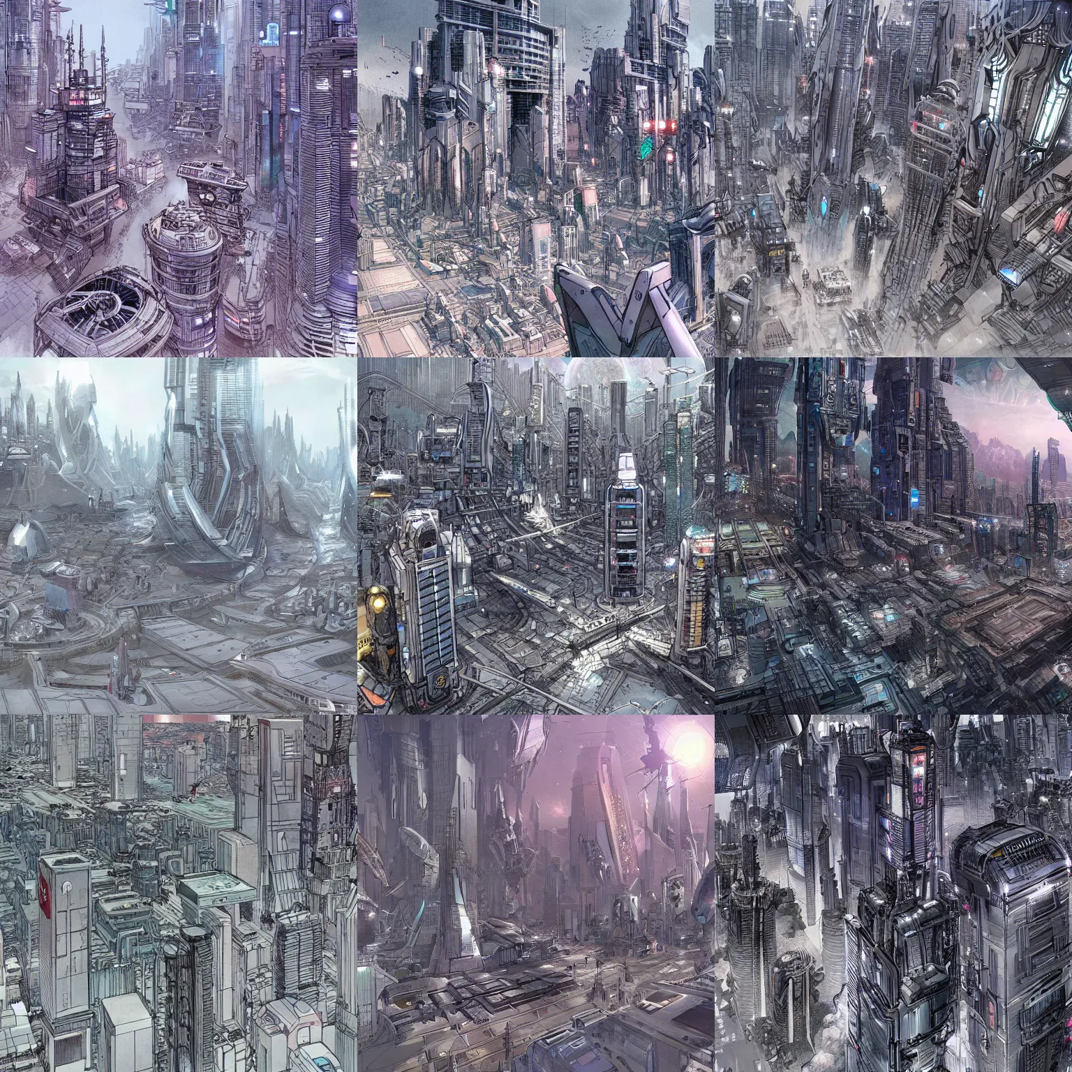 Prompt: a scifi city by jung - gi - kim, detailed,