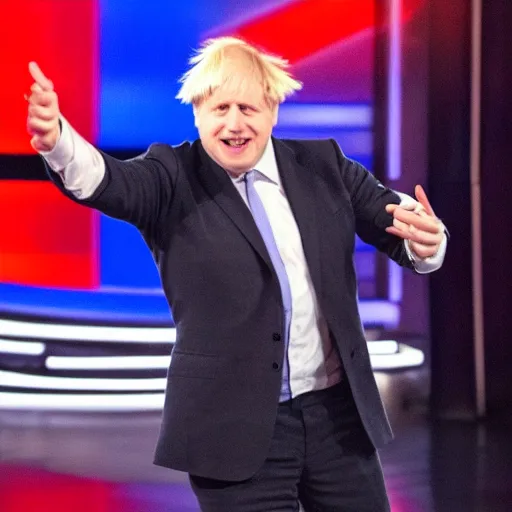 Image similar to boris johnson dancing on americas got talent, 4 k photograph