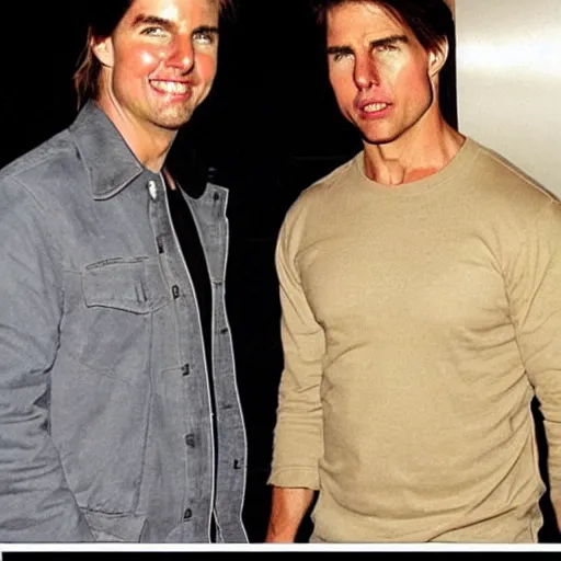 Image similar to Tom Cruise and Xenu hanging out