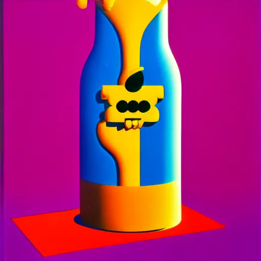 Prompt: sauce bottle by shusei nagaoka, kaws, david rudnick, airbrush on canvas, pastell colours, cell shaded, 8 k