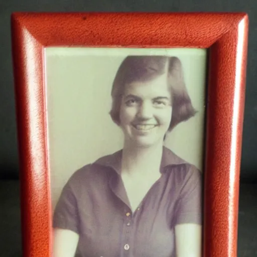 Prompt: photo frame of a person from the 70s, old photo