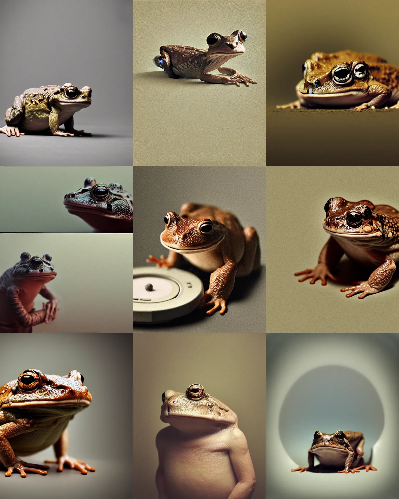 Prompt: macro hyper-realistic hypnotoad, Polaroid photo, vintage , neutral dull colors, soft lights, foggy mist , by oleg oprisco , by thomas peschak, by discovery channel, by victor enrich , by gregory crewdson