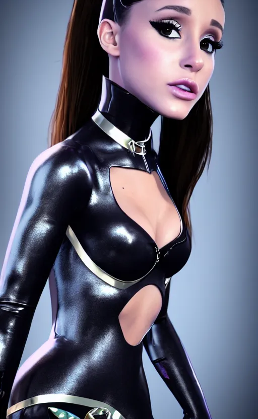 Image similar to ariana grande as cat woman dreamlike with jewelry, character art, hyperdetailed, 8 k realistic, frostbite 3 engine, cryengine, dof, trending on artstation, digital art