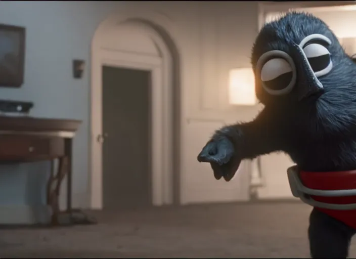 Image similar to film still of nibbler in the new scifi movie, 4 k