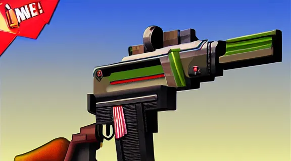 Image similar to og early fps shooter style homage 90s shooter early simple smg 2000s