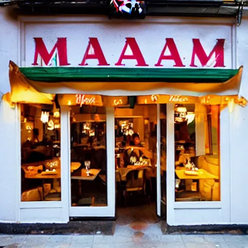 Prompt: a restaurant named 'miam miam'