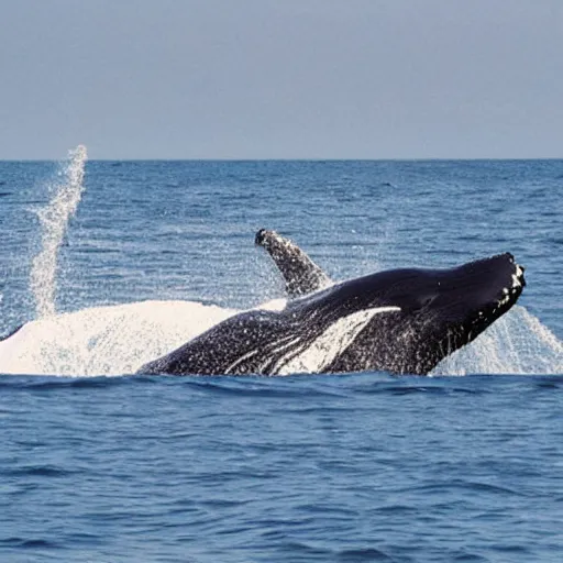 Prompt: a whale swimming in a toilet