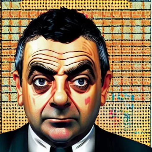 “Rowan Atkinson in GTA V, cover art by Stephen Bliss, | Stable ...