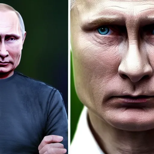 Image similar to Vladimir Putin in the style of a white walker from Game of Thrones