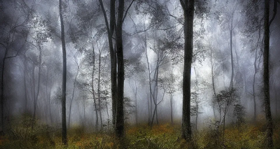 Image similar to Enchanted and magic forest, by Peter Holme III