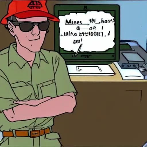 Image similar to dale gribble discovering 4 chan on his computer king of the hill