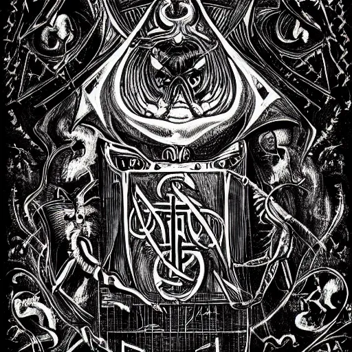 Image similar to an illustration of a sigil of baal from the goetia