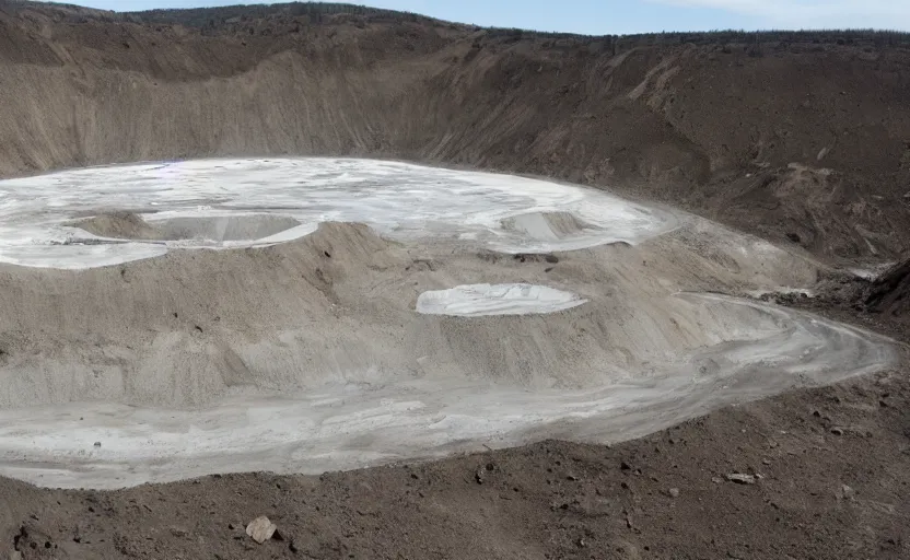 Image similar to bioremediation white architecture in the mining tailings