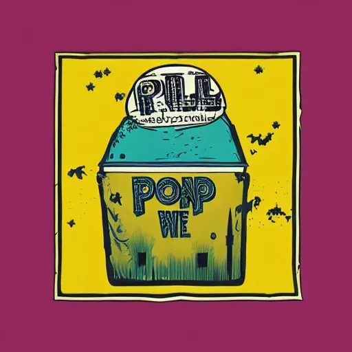 Prompt: pop will eat itself - wise up sucker lp cover by the designer ’ s republic