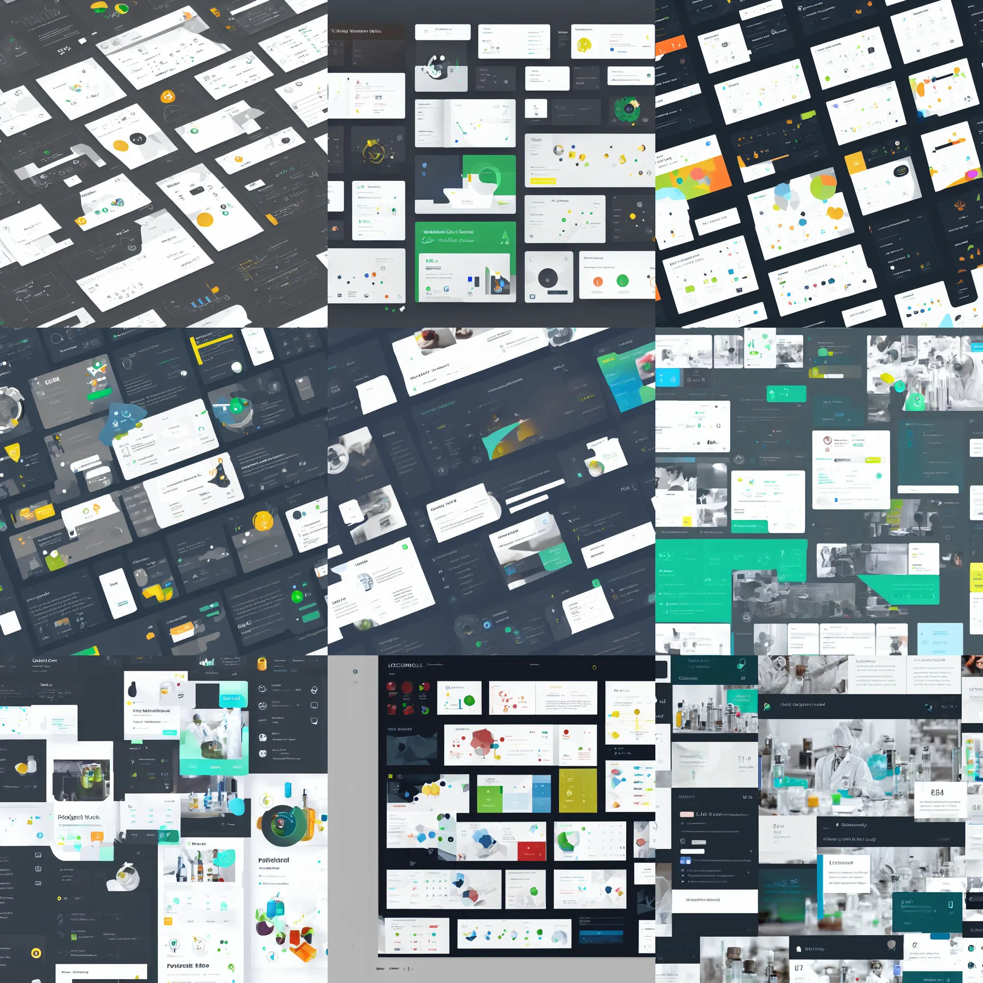 Prompt: desktop ui design for chemical laboratory